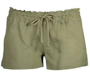 SALT LIFE Women's Coastal Drawstring Shorts sz L Large Olive Green - Picture 1 of 4
