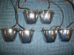 Used Pair of License Plate Light Lamp Assemblies Triumph Spitfire 1973-80 Chrome - Picture 1 of 7