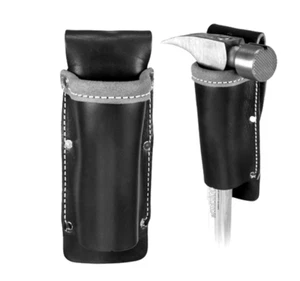 Men waist Bag belt pack Hammer Axe tool hang holder case Cow Leather black H278 - Picture 1 of 3