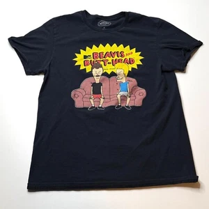 Camiseta MTV Beavis And Butt-Head Talla M Negra Años 90 Dibujos Animados Nostálgicos Música Rock - Imagen 1 de 5