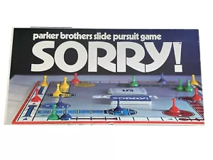 Vintage 1972 SORRY Parker Brothers Board Game Family 1970s Classics Nostalgic - Picture 1 of 3
