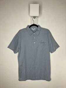 Camisa para hombre Uniqlo manga corta a rayas azul claro grande - Imagen 1 de 9