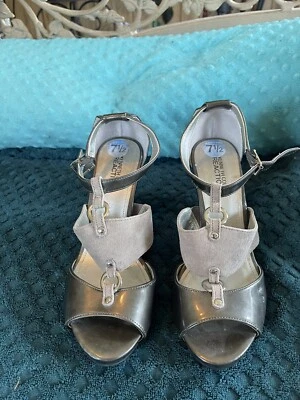 Сандалии KENNETH COLE RESPONSE Daze Shock с ремешком на лодыжке металлик с открытым носком размер 7,5 - Изображение 1 из 4