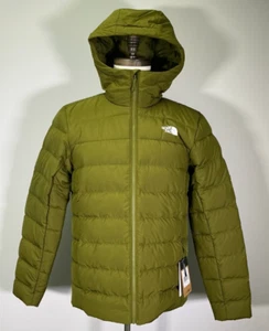 The North Face Aconcagua Hooded Men's Size S Olive Puffer Jacket NWT - Picture 1 of 9