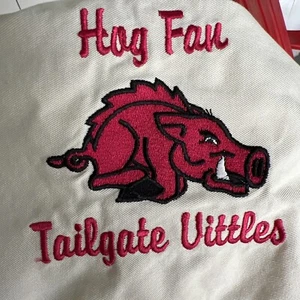 Arkansas Razorback Hog Fan bestickt Canvas wiederverwendbar Heckklappe Tragetasche - Bild 1 von 9