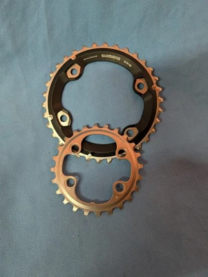 DOS ANILLOS NUEVO Plato Shimano Deore XT FC-M8000-2 24-34 11 sp 24T + 34T BB Foto 1 de 4