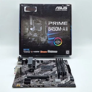 ASUS Prime B450M-A II AMD AM4 ( Micro ATX Motherboard (128GB DDR4) -NOT WORKING- - Afbeelding 1 van 7