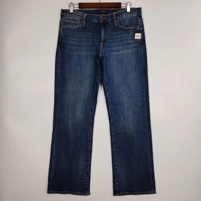 Jeans Lucky Brand 10/30 Azul Tiro Medio Fácil Rider Hasta el Tobillo Elástico Denim NUEVO Foto 1 de 4