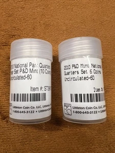 2010 P&D National Park Quarter 16 Coin Set Uncirculated Mint State 25c - Picture 1 of 2