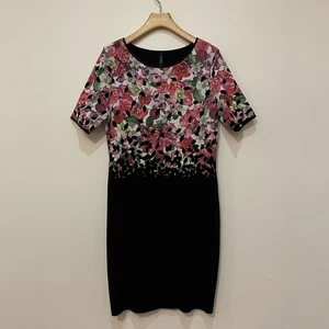 Marc Cain Floral Stretch Dress Sz N6 /44 AU/UK 18 Premium Elegance - Picture 1 of 12