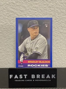 2025 Topps Heritage Bradley Blalock Dark Blue Boarder - #351 Rockies Rookie - Imagen 1 de 2