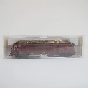 Fleischmann K-5283 8702 Hochbordwagen + Geschälte Baumstämme H0 Vintage OVP - Picture 1 of 10