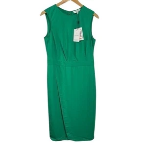 Reiss Womens Layla Sleeveless Midi Sheath Dress sz 8P NWT Kelly Green Careerwear - Picture 1 of 13