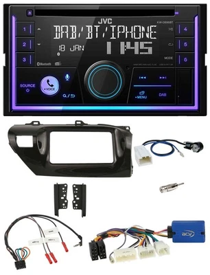 JVC Lenkrad USB 2DIN DAB Bluetooth CD Autoradio für Toyota Hilux 2015-2020 - Bild 1 von 4