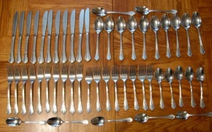 Reed & Barton CECIL Stainless Glossy 51 Piece Silverware Flatware not complete - Picture 1 of 21