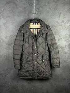 Burberry Brit Long Down Nova Check Puffer Jacket Heavy Coat - Picture 1 of 21