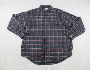 Camisa Eddie Bauer Para Hombre Extra Grande Gris Franela a Cuadros Camping Informal Abotonada - Imagen 1 de 8
