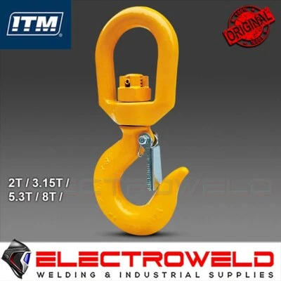 ITM G80 Eye Swivel Hook Safety Latch 10mm Chain 3T Lifting Hoist TM9804-01610