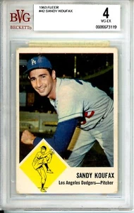 Fleer 1963 - # 42 Sandy Koufax - Dodgers - En muy buena condición 4 - Imagen 1 de 2