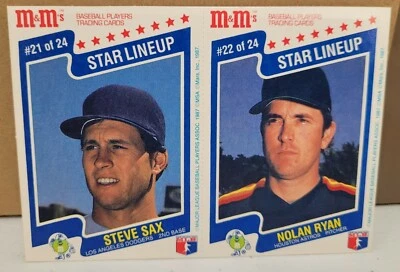 1987 Mars M&M's Star Lineup Baseball Cards --You-- Pick complete your set  - Image 1 of 3