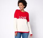 Peace Love World Damski Top Sweter Rozmiar L Chenille Wakacje Czerwony A625865