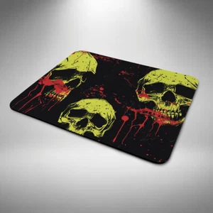 Skull Mouse Mat / Pad Laptop Desk Top Computer Office Birthday Xmas Gift - Picture 1 of 1