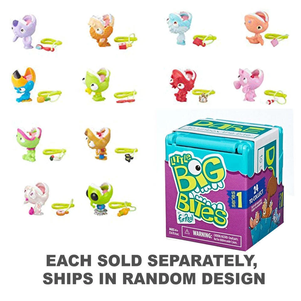 Little Big Bites Hasbro Fur Real Series 1/2 Yellow Blue Green