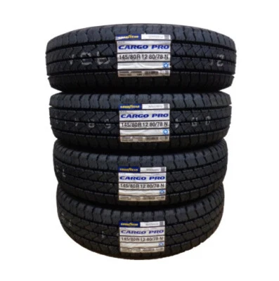 4x Goodyear Cargo Pro 145/80R12 80/78 N Tires 145 80 12 LT Tire from Japan - Image 1 of 4