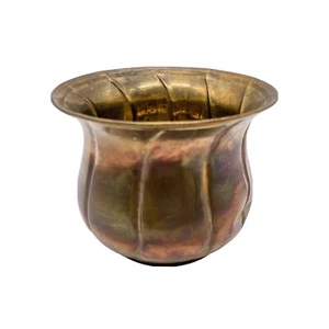 Vintage Flower Pot, Cachepot Brass Guaranteed Solid Brass Zz 10 X 12 CM - Picture 1 of 12