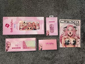 Belle Delphine X Ghost Edition K1 Keyboard, RGB Mousepad Boobie, M1 Mouse + more - Picture 1 of 21