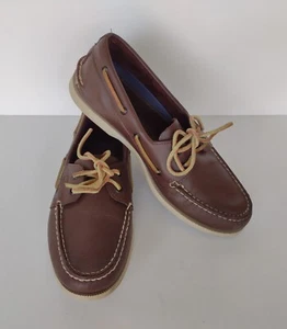 SPERRY Auténticos Originales Para Hombres Talla 10 M Marrón Chocolate Mocasín Cubierta Barco Zapatos - Imagen 1 de 5