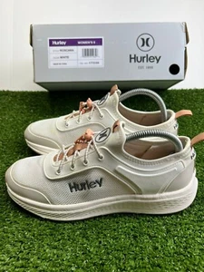 Hurley Roscana Walking Shoes Womens Size 8 White Bungee Slip On Running Sneakers - Picture 1 of 15