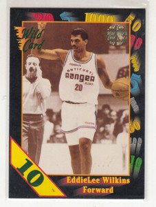 EDDIE LEE WILKINS 1991-92 Wild Card NCAA 10 Stripe Parallel #67 Gardner W. Mint
