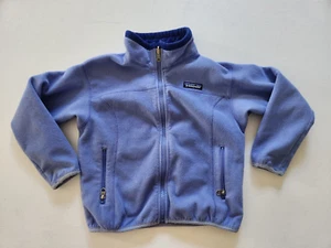 Patagonia Full Zip Standard Fleece Jacket Periwinkle Size Girls 5-6 - Picture 1 of 17