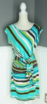 Vestido Diane von Furstenberg a Rayas Corbata Cintura Imitación Envolvente Seda Talla 2 Foto 1 de 4