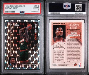 Shawn Kemp 1996 Topps Pro Files By David Robinson #PF-2 PSA 8 - Very Low Pop!