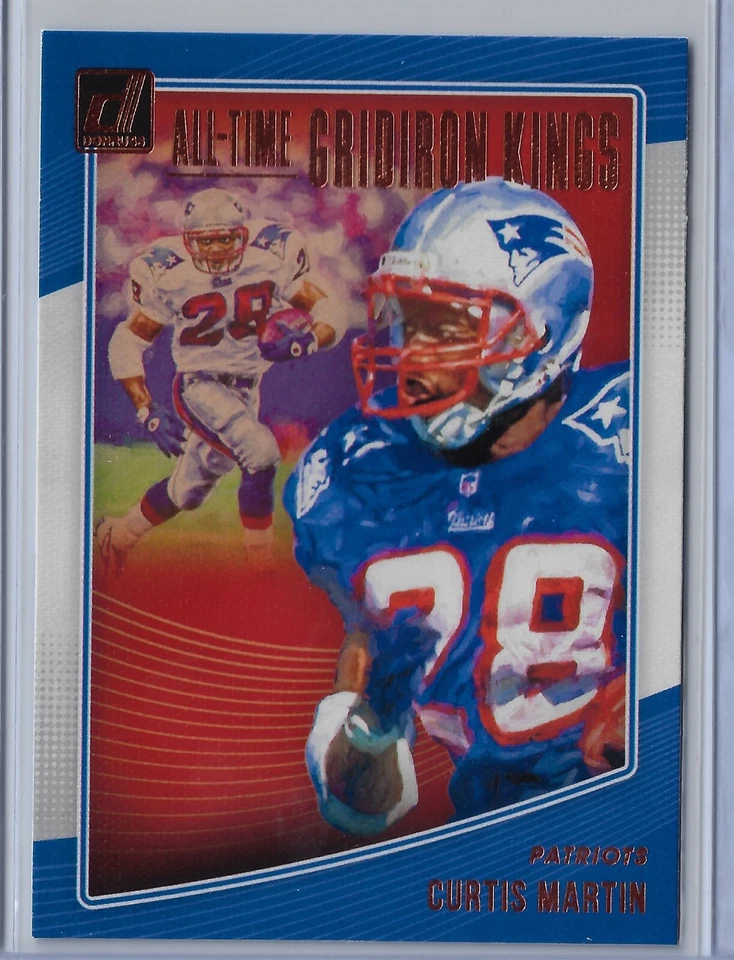 2018 Panini Donruss - All-Time Gridiron Kings Curtis Martin #AGK-18 Patriots - Image 1 of 2