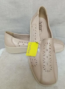 Damen beige heißer Komfort Slipper leichte klassische Lederschuhe Größe 4  - Bild 1 von 7