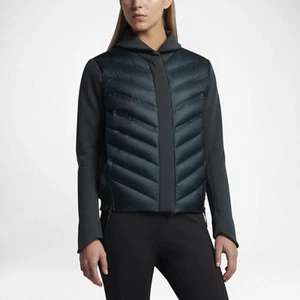 NIKE NSW TECH FLEECE AEROLOFT Long Sleeve Down Bomber Jacket Women's XL NWT $250 - Picture 1 of 11
