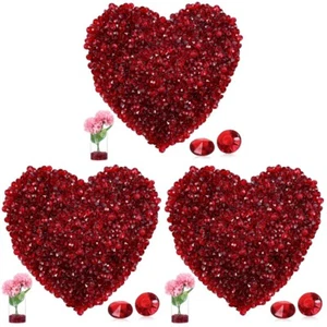 3 Pack Tischdekorationen Silberne Strasssteine Sektgläser Kunststoff Vase Braut - Bild 1 von 12