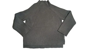 Women's A New Day Ribbed Mock Neck Grey Blue Soft Sweater Comfortable Size XL - Picture 1 of 5
