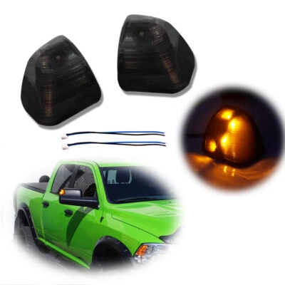 2x Luces Indicadoras LED Ámbar Ahumado Espejo Lateral Para Ram 1500 2500 3500 2011-17 Foto 1 de 4