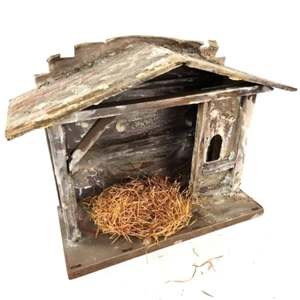 Vintage Transogram Gold Medal Manger Nativity Creche Wood Plaster - Picture 1 of 15