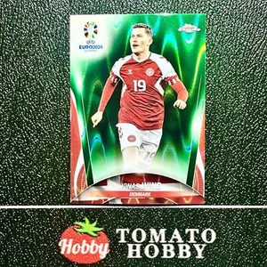 TOPPS CHROME UEFA EURO 2024 JONAS WIND GREEN LAVA REFRACTOR 1:600 DENMARK - Picture 1 of 2