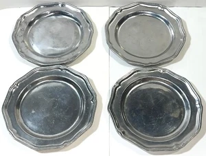 Vintage Wilton Armetale Queen Anne 9" Dinner Salad Luncheon Plates Lot Set 4 RWP - Picture 1 of 18