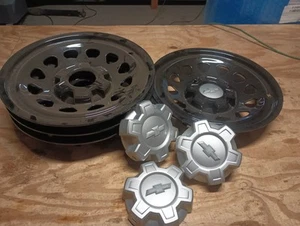 Chevy Wheel Covers & Caps Set 84173372, 17'-25 For Steel Wheels Oem - Picture 1 of 9