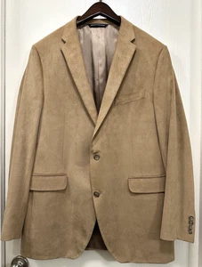 Giacca sportiva Hickey Hogan vegan scamosciata prese d'aria laterali 2 bottoni marrone taglia 44T - Foto 1 di 12