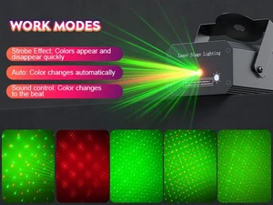 Halloween Party Lights Laser Projector R&G DJ Disco Lights For Bar Pub Club Home - Picture 1 of 16