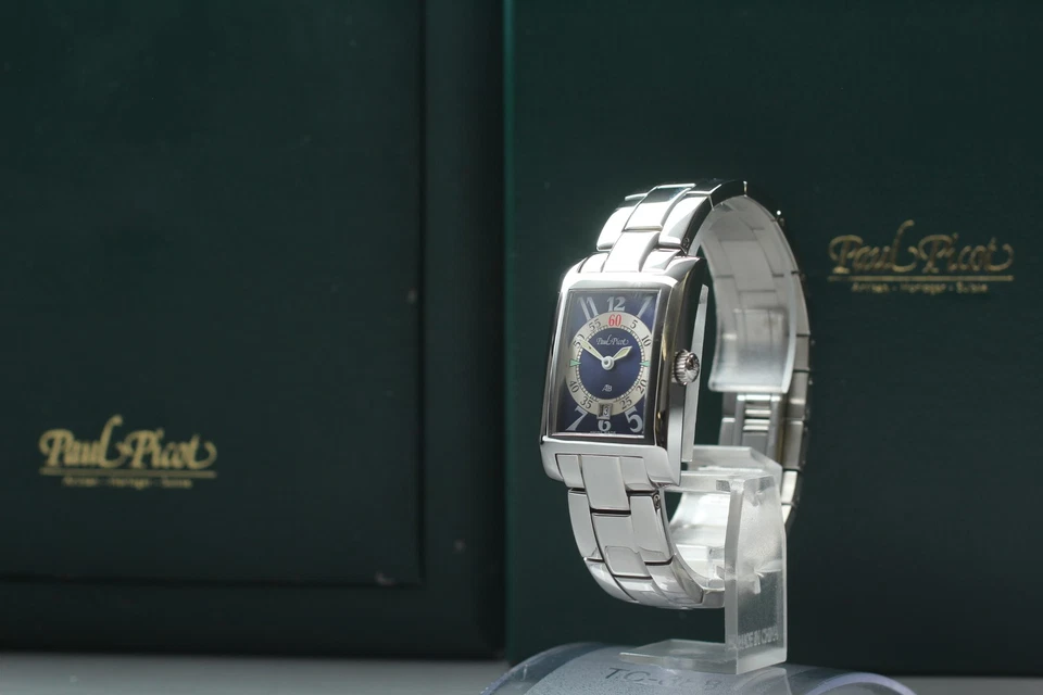 Near MINT w/ Box Paper Paul Picot American Bridge 4077 Quartz Ladies Watch JAPAN - Image 1 of 4