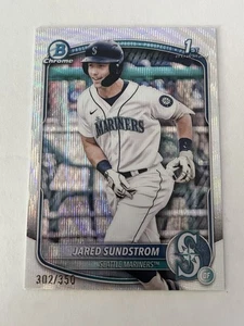 Bowman 2025 cromo Jared Sundstrom Wave #/350 Seattle Mariners - Imagen 1 de 2